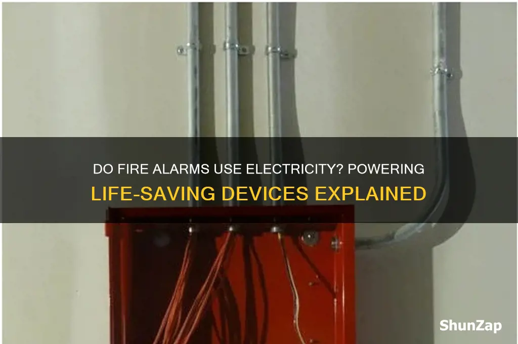 do fire alarms use electricity