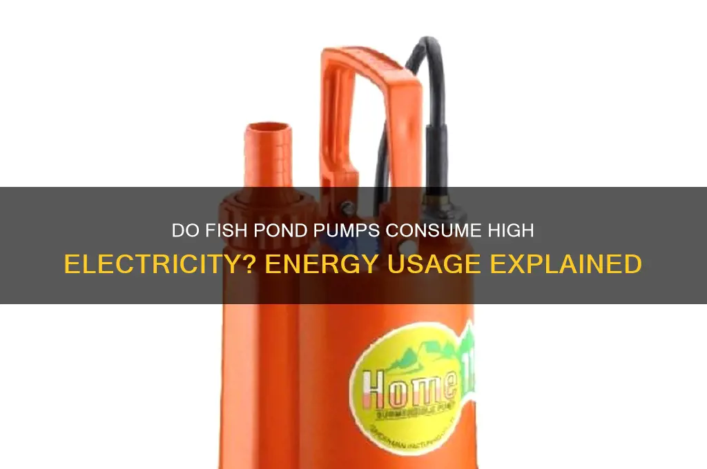 do fish pond pumps use a lot of electricity