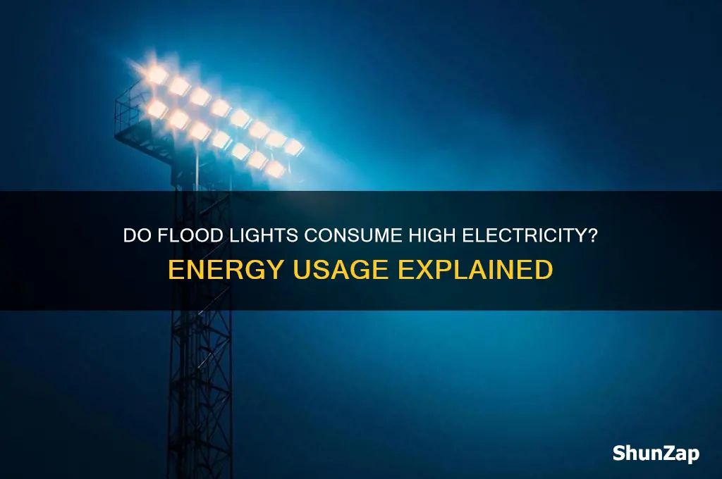 do flood lights use a lot of electricity