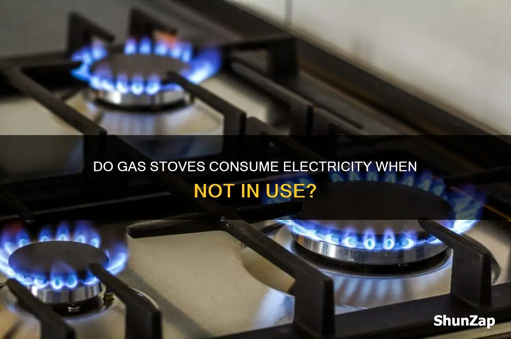 do gas stoves use electricity when not in use