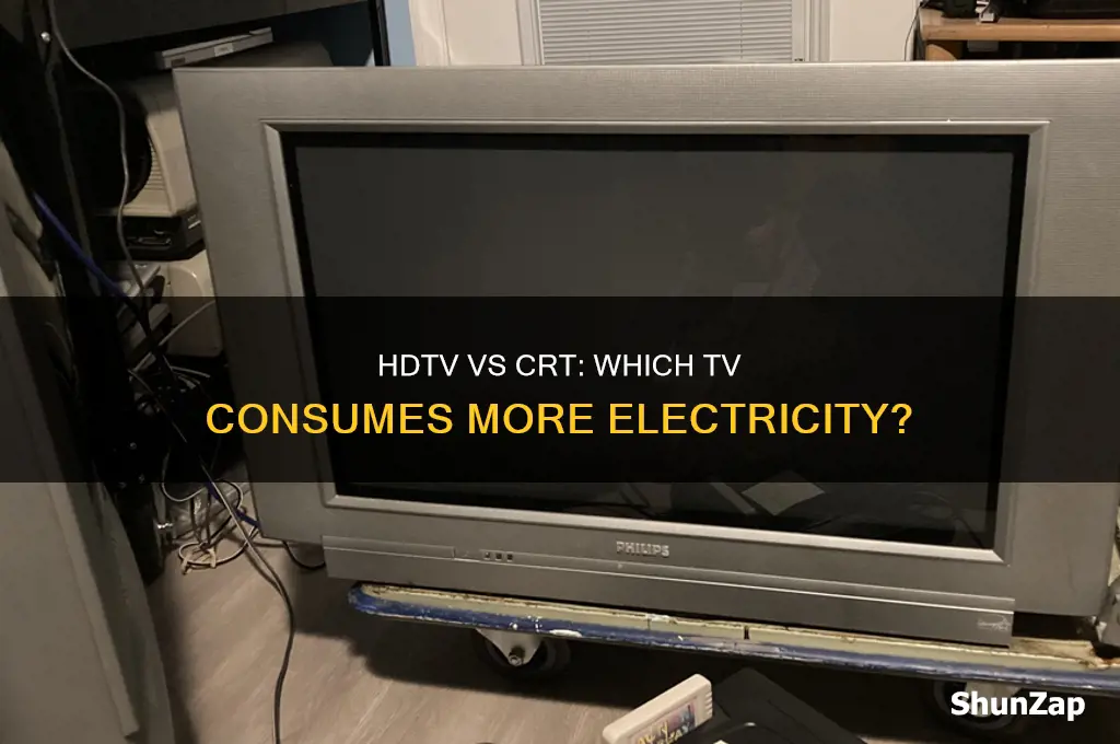 do hdtvs use more electricity than a crt