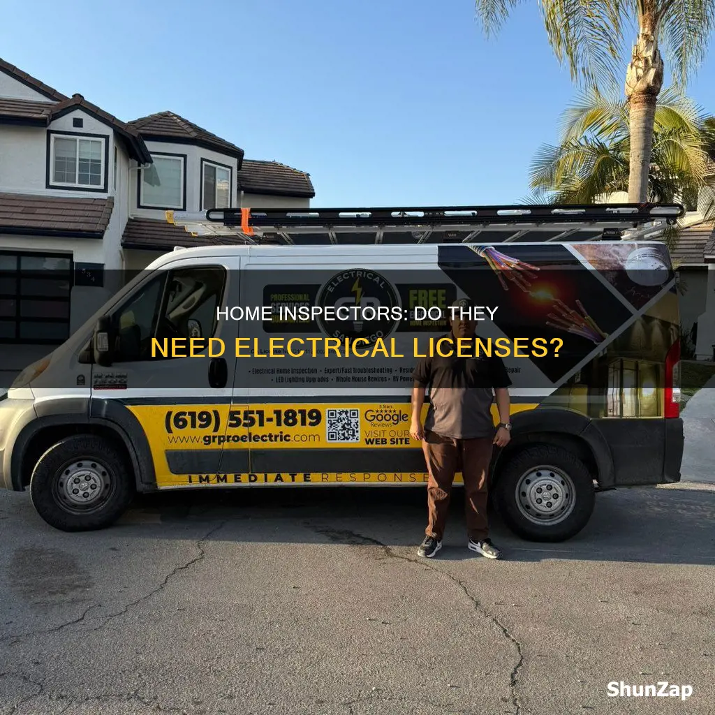 do home inspecters have a electrical license