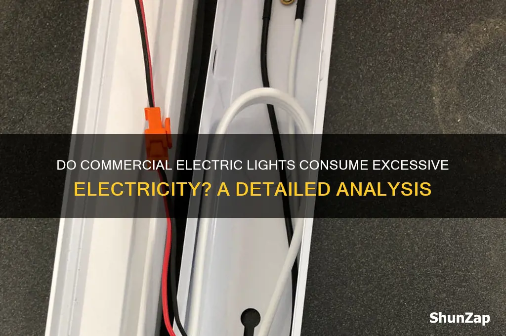 do huge commercial electric lights use a lot of electricity