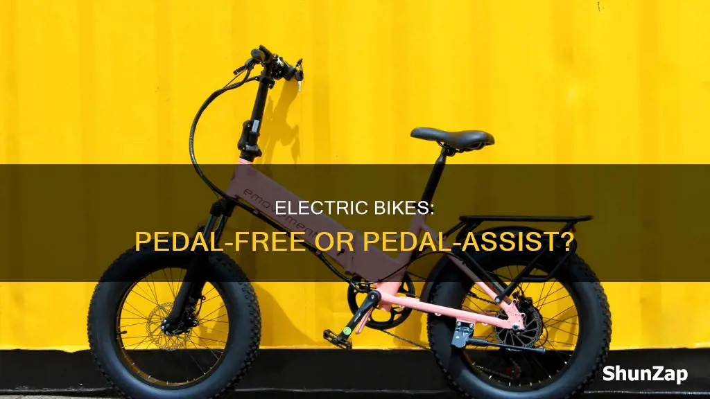 do i have to pedal an electric bike