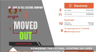 When Moving Out, Notify Your Electric Company?