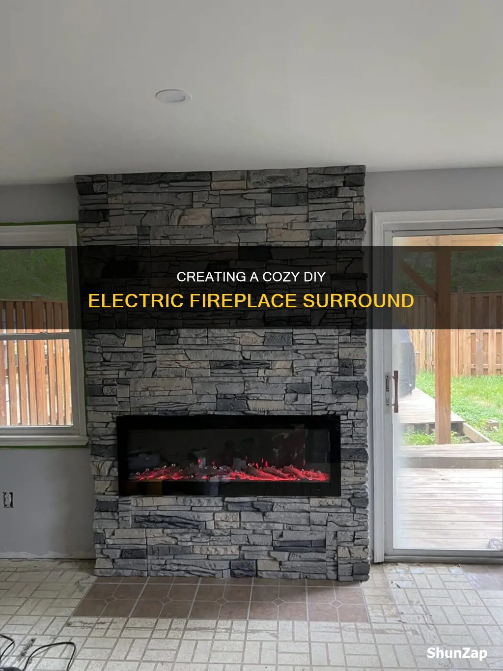 do it yourself diy electric fireplace surround