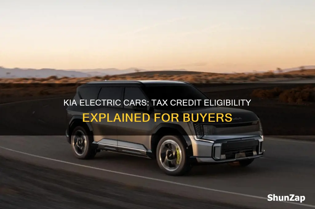 do kia electric cars qualify for tax credit