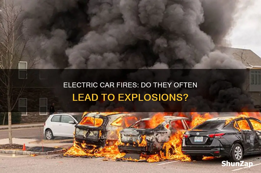 do most electric cars explode when they catch on fire