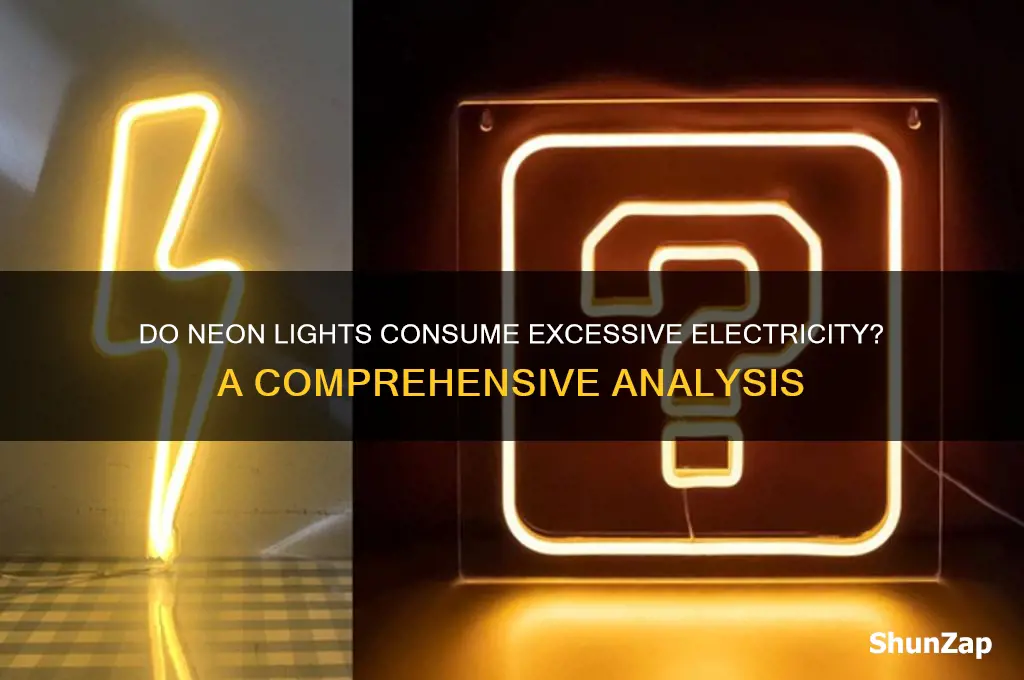 do neon lights use a lot of electricity