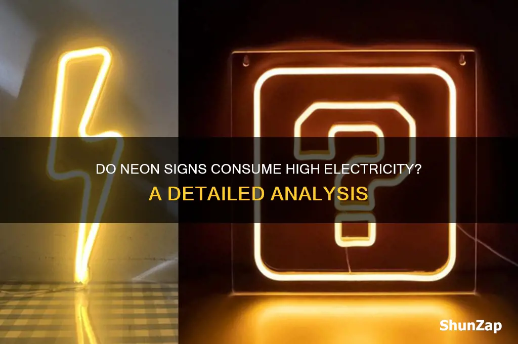 do neon signs use a lot of electricity