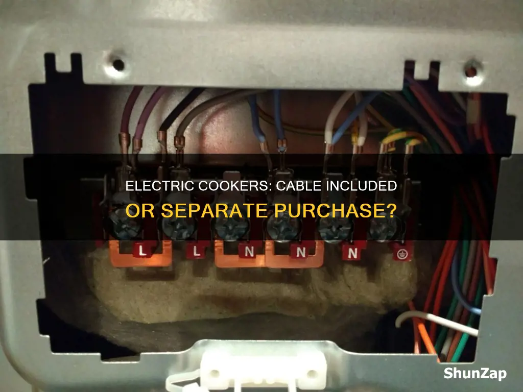 do new electric cookers come with cable