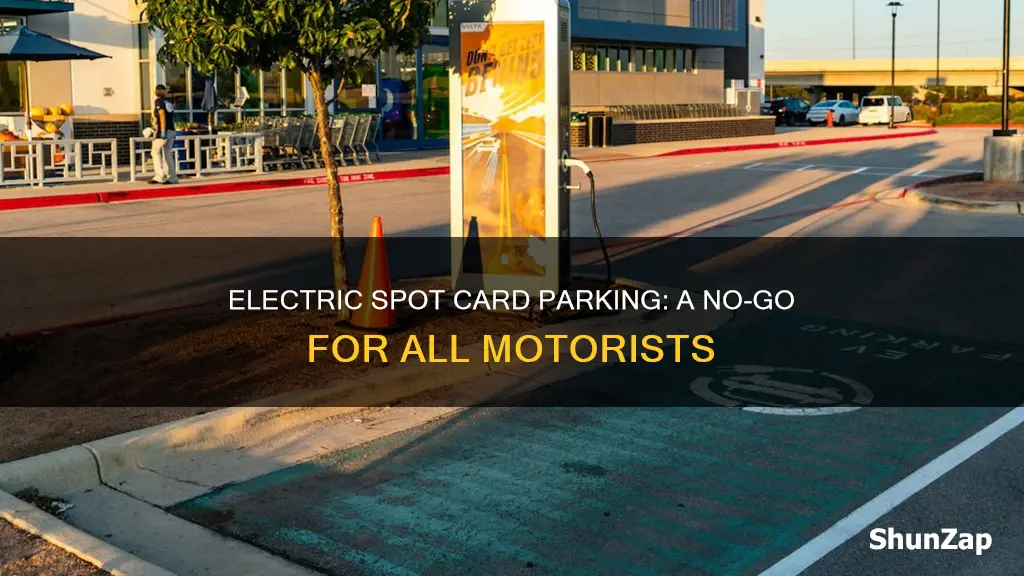 do not park in electric spot card