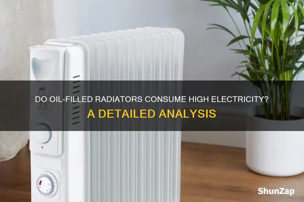 do oil filled radiators use a lot of electricity