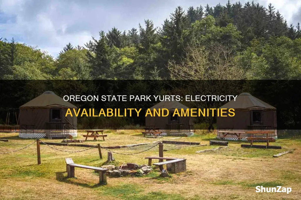 do oregon state park yurts have electricity