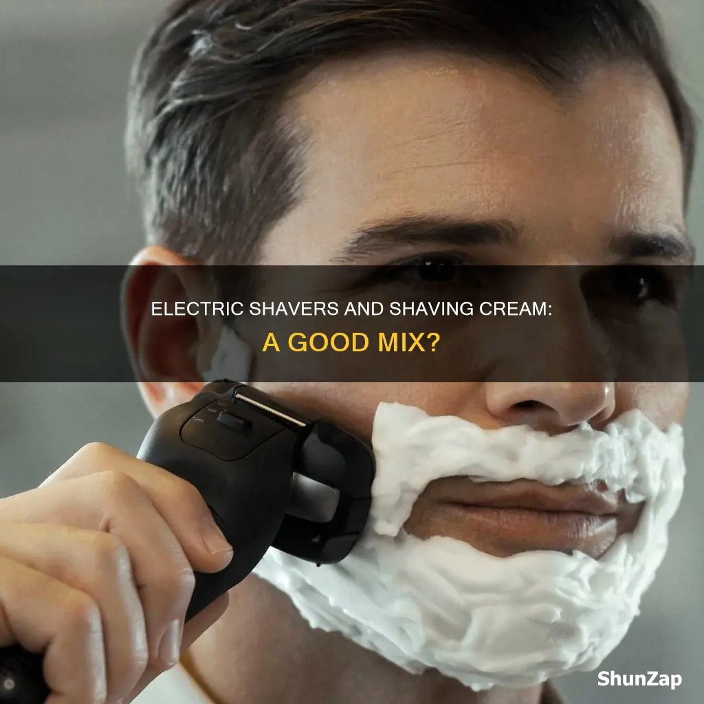 do people yse shaving cream with electric
