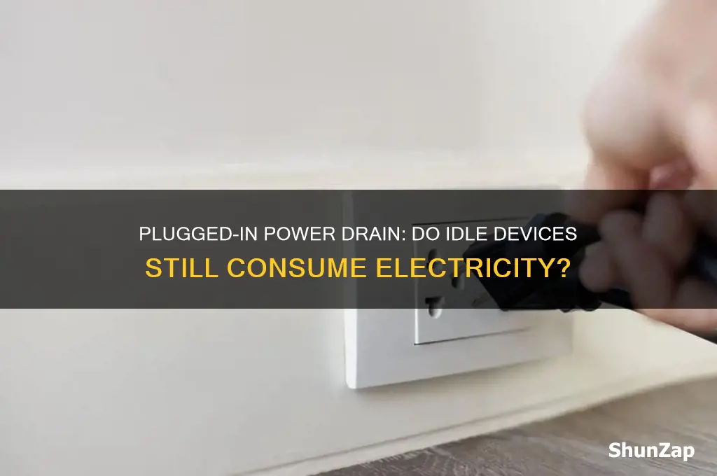 do plugged in items use electricity