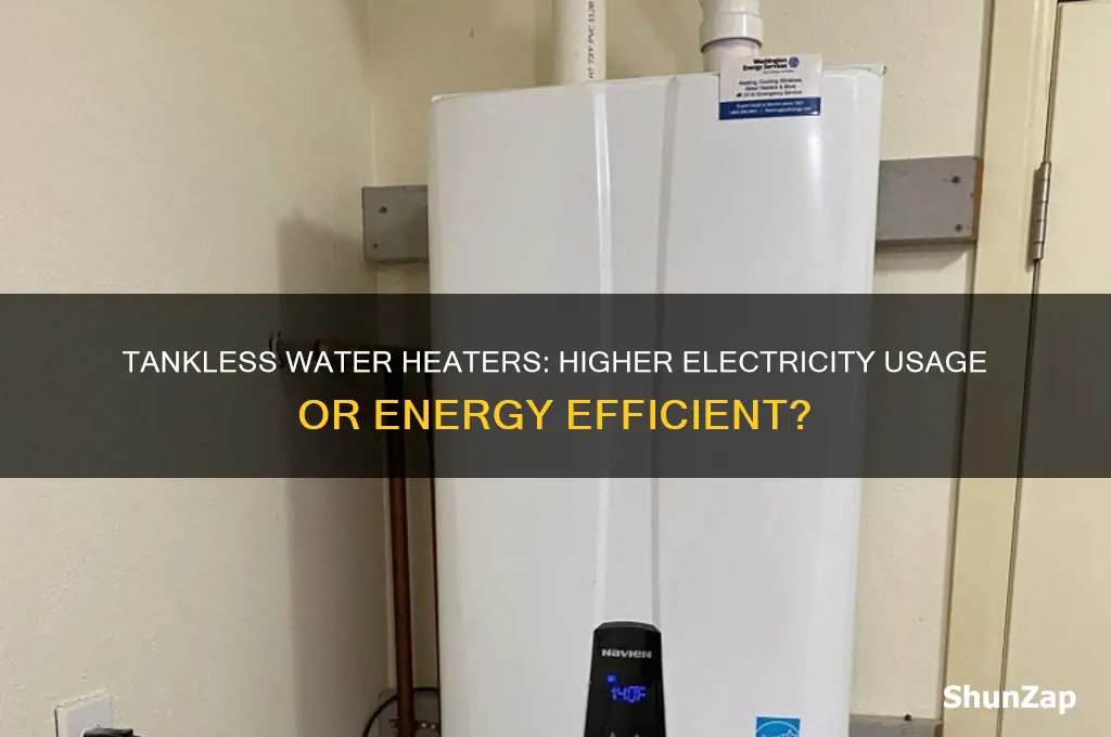 do tankless water heaters use more electricity