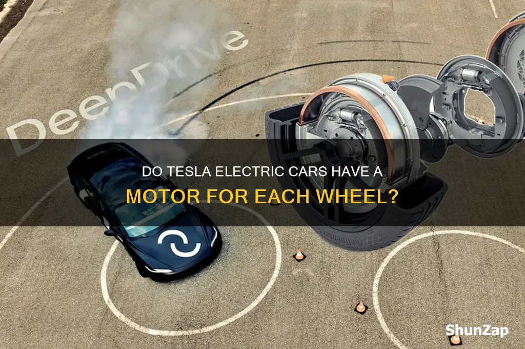 do tesla electric cars have a mpotor to each wheel