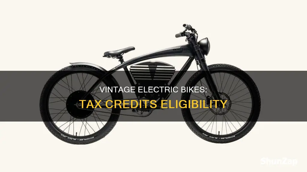 do vintage electric bikes qualify for tax credits