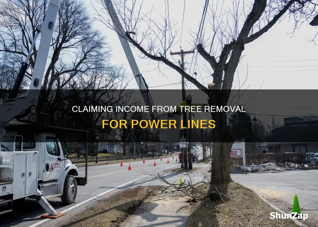 do we claim income from electric company cutting down trees