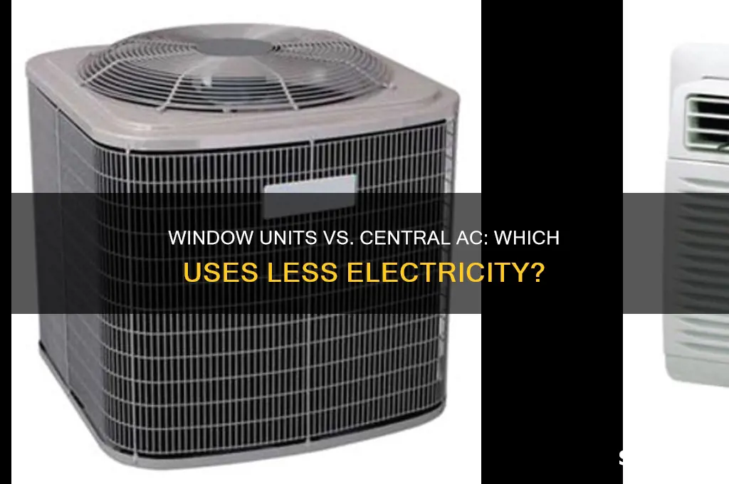 do window units use less electricity