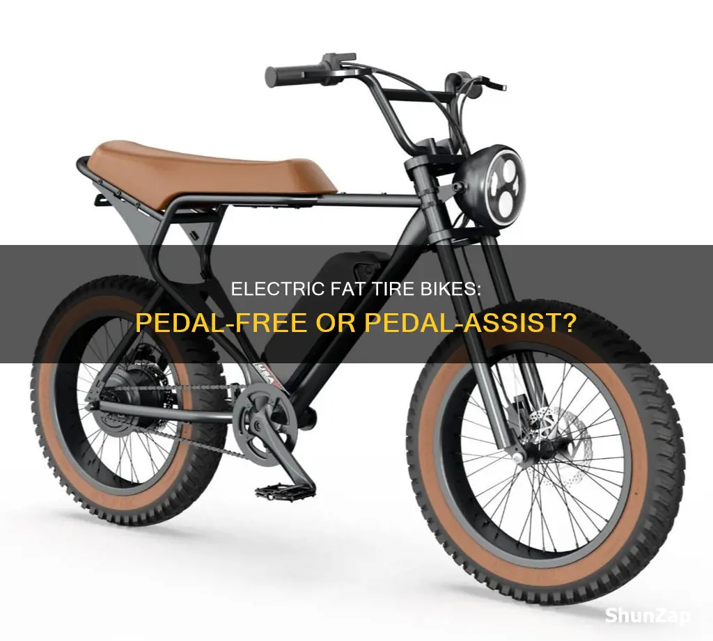 do you have to pedal electric fat tire bikes