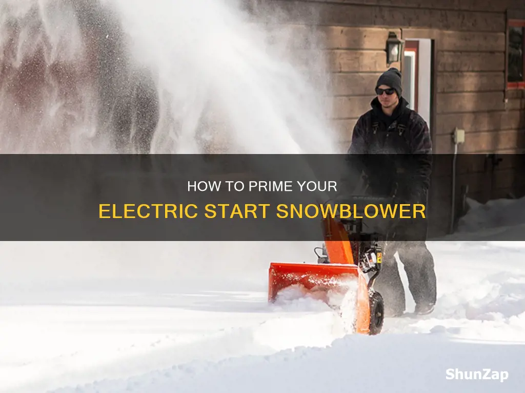 do you prime an electric start snowblower