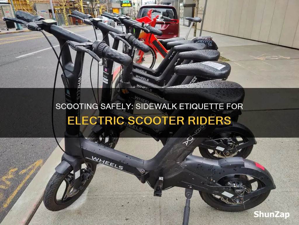 do you ride electric scooters on sidewalk