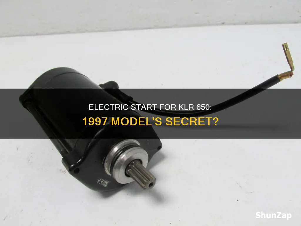 does 1997 klr 650 have electric start