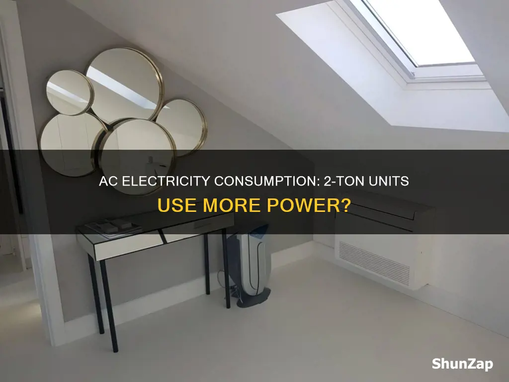 does 2 ton ac consume more electricity