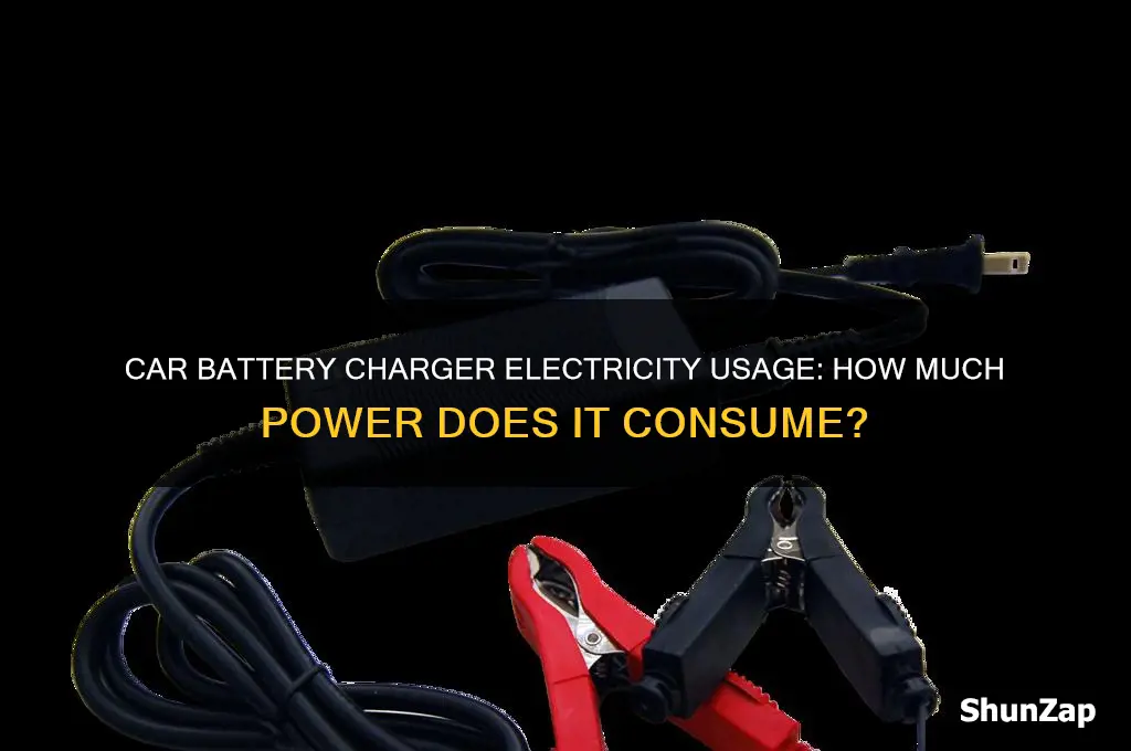 does a car battery charger use a lot of electricity