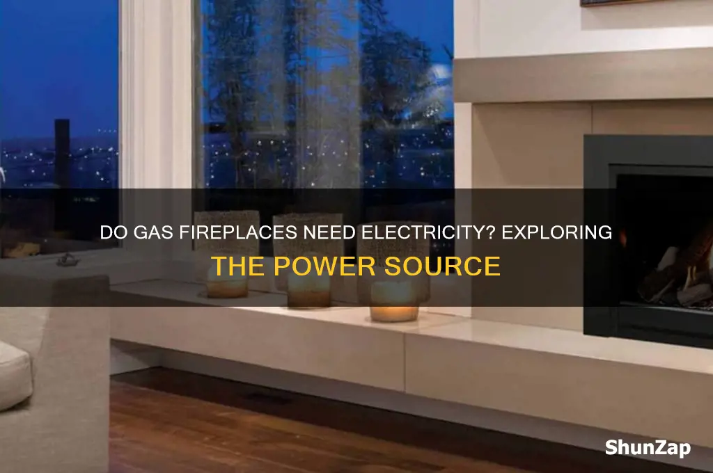 does a gas fireplace use electricity