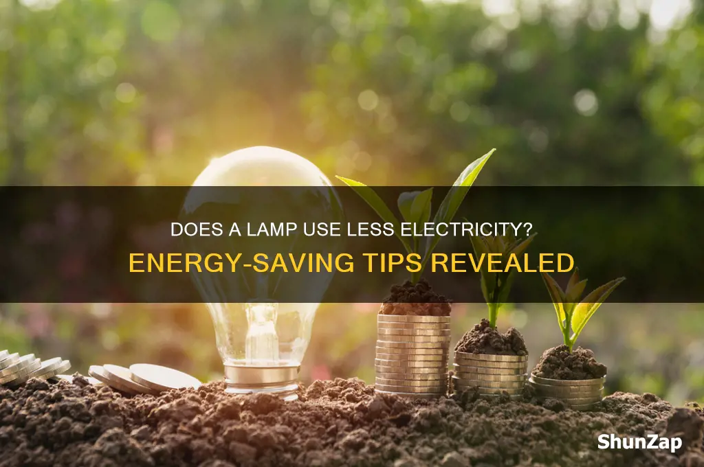 does a lamp use less electricity