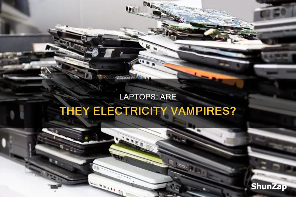 does a plugged in laptop waste electricity