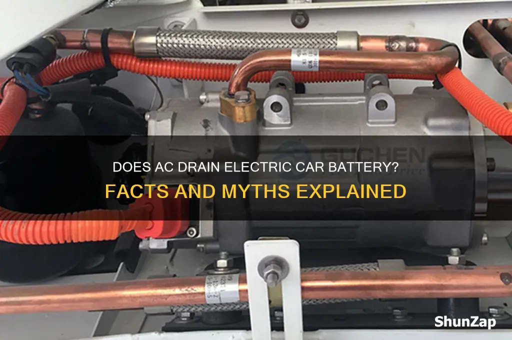 does ac drain electric car battery