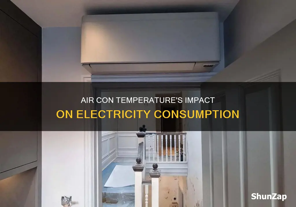 does air con temperature affect electricity consumption