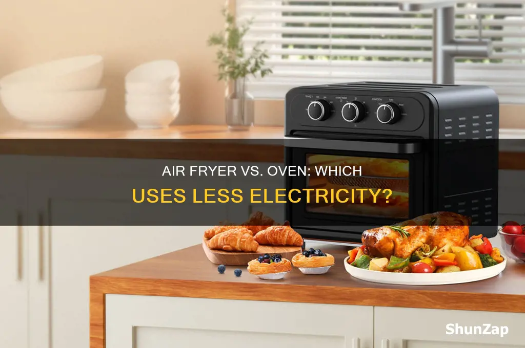 does an air fryer use less electricity than an oven