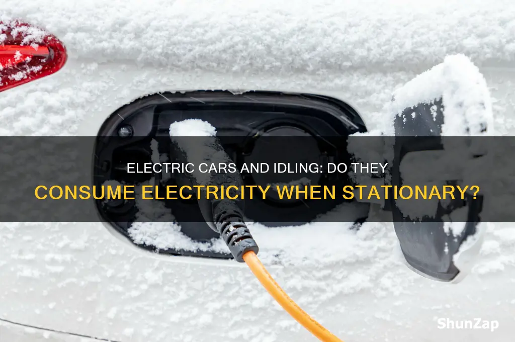 does an electric car use electricity while it idles