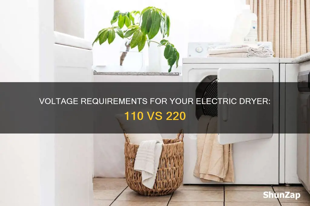 does an electric dryer 110 or 220