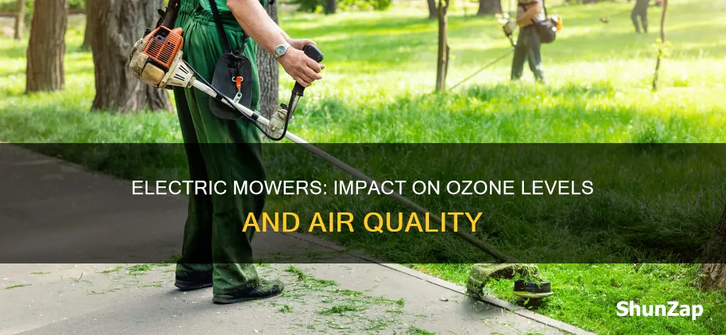 does an electric mower help ozone levels