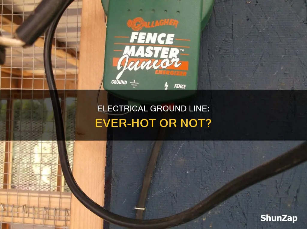 does an electrical ground line stay hot