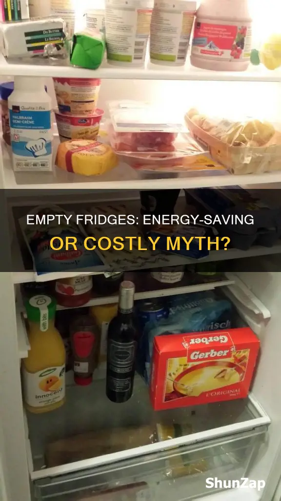does an empty refridgerator burn more electricity