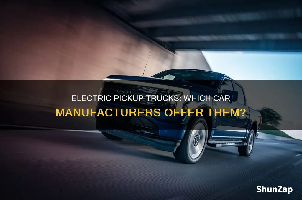 does any car manufacturer offer an electric pickup truck