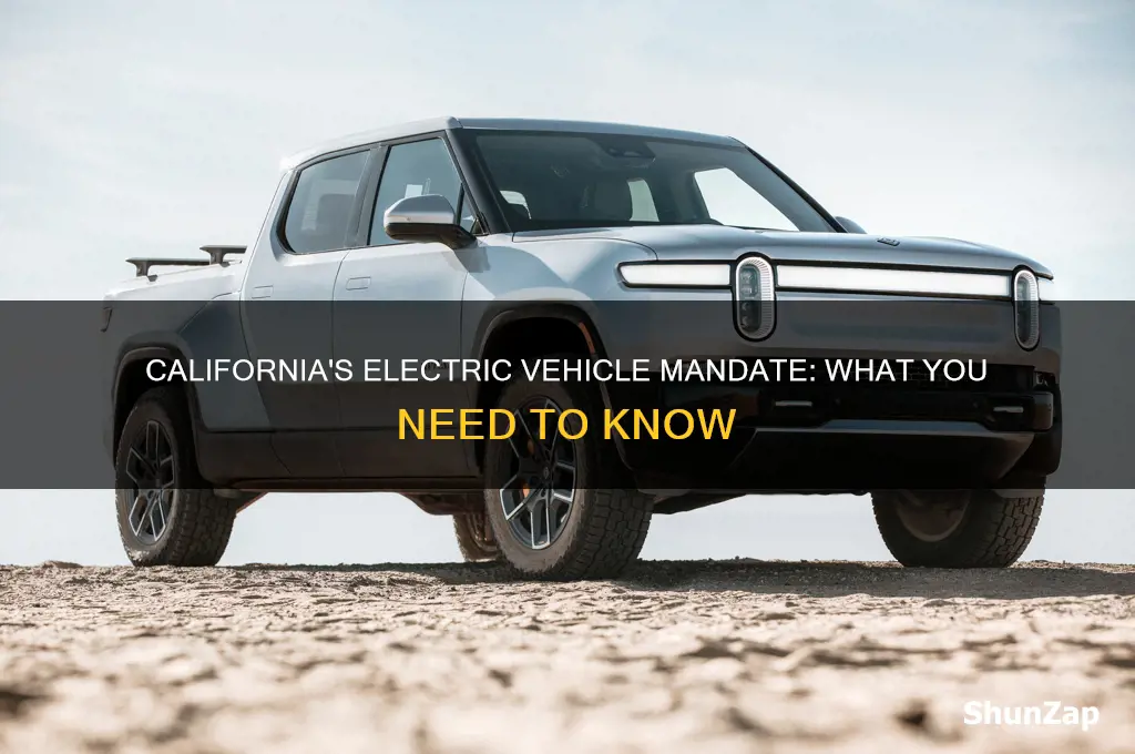 does california mandate electric cars