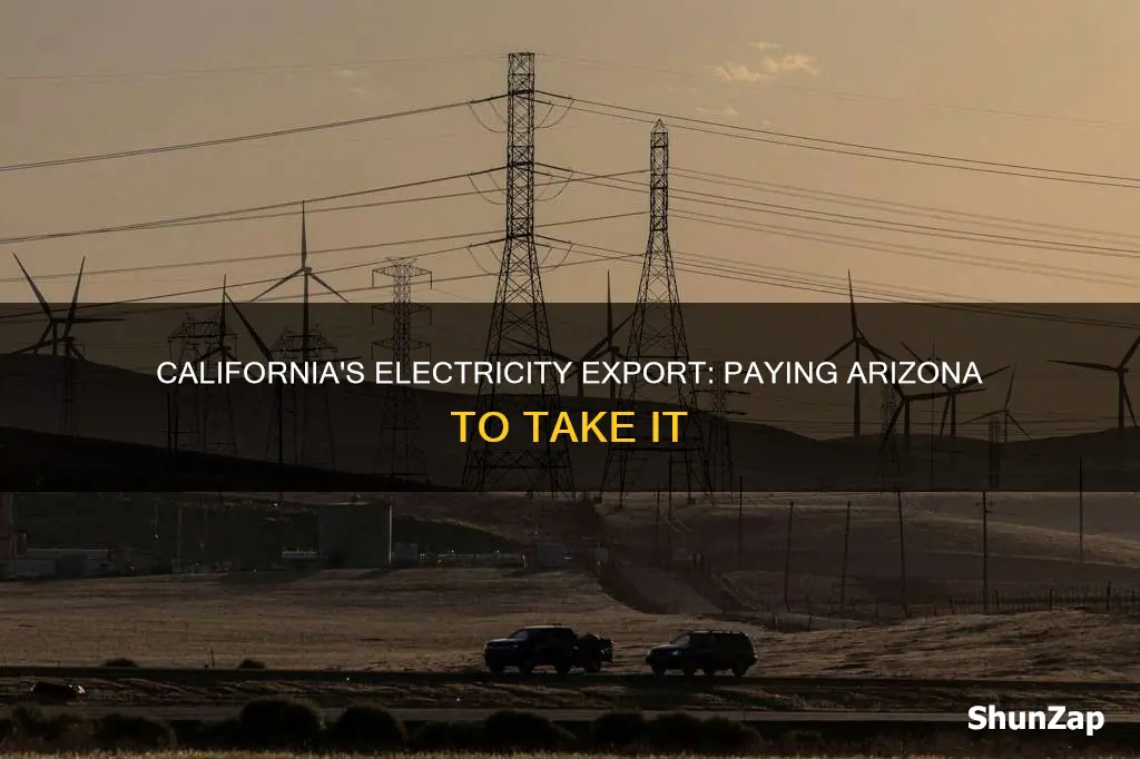 does california pay arizona to take electricity