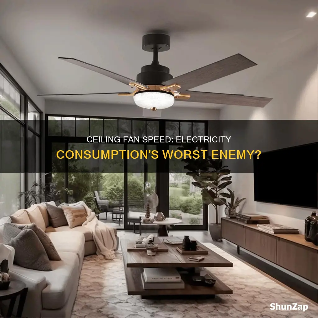 does ceiling fan speed affect electricity consumption