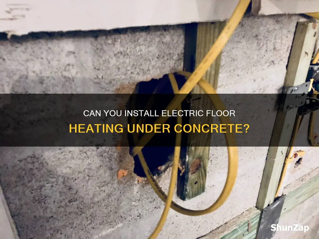 does code allow for electric under concrete