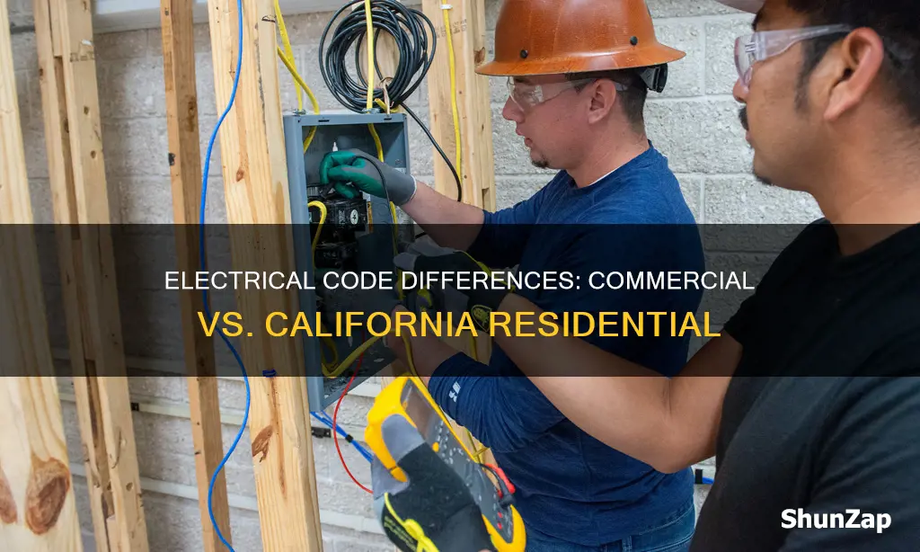 does commercial electrical follow california residential code