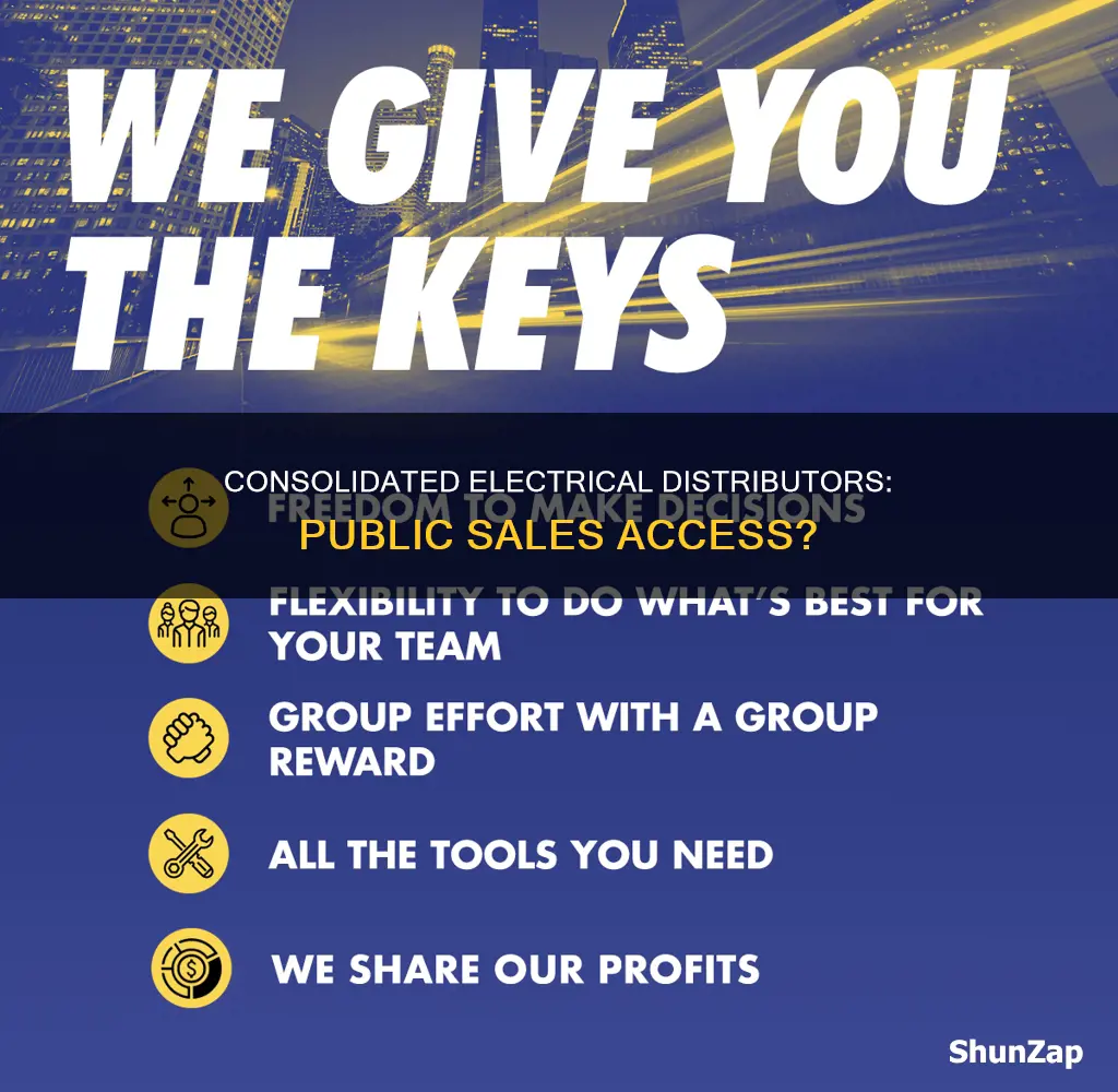 does consolidated electrical distributors sell to public