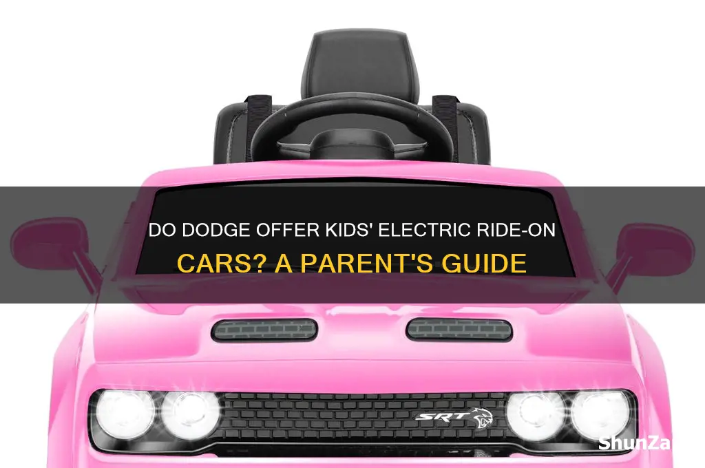 does dodge sell kids ride on electric cars